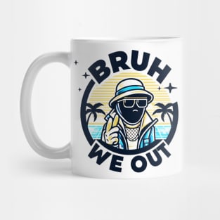 Teachers Last Day of School Retro Vintage Bruh,We Out summer Mug